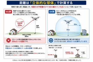 ドローン30mルール解説図