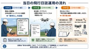 当日の飛行日誌作成の流れ