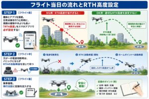 フライト当日の流れとRTH高度設定
