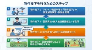 物件投下を行うためのSTEP