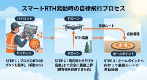 スマートRTH発動時の機体の動き