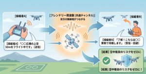 フレンドリー周波数が事故を防ぐイメージ